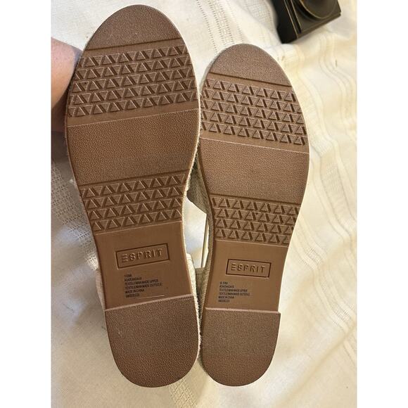 ESPRIT Ada Espadrilles Ivory New Size 10 11 10.5 Womens Strap Sandals Dressy - Picture 2 of 5